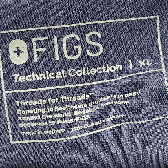 FIGS Pants Size XL Navy blue technical collection With Pockets Elastic Waist - Picture 8 of 10